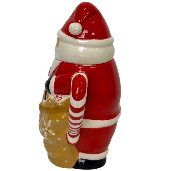 Santa/Toy Bag Mug 2-Pc Temp-tations Presentable Ovenware Red/Tan EUC - Picture 5 of 8